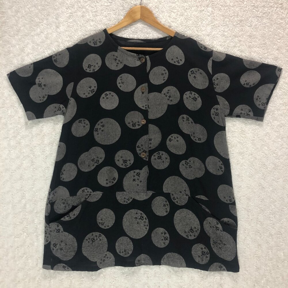 Women's‎ Black and Gray Tunic with Pockets Size Large